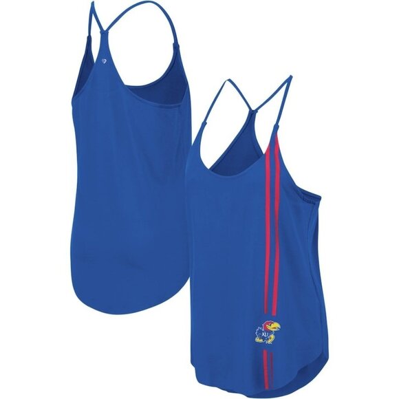 NEW University of Kansas Jayhawks KU Blue Racerback Tank Top Shirt Women's M - Picture 1 of 5